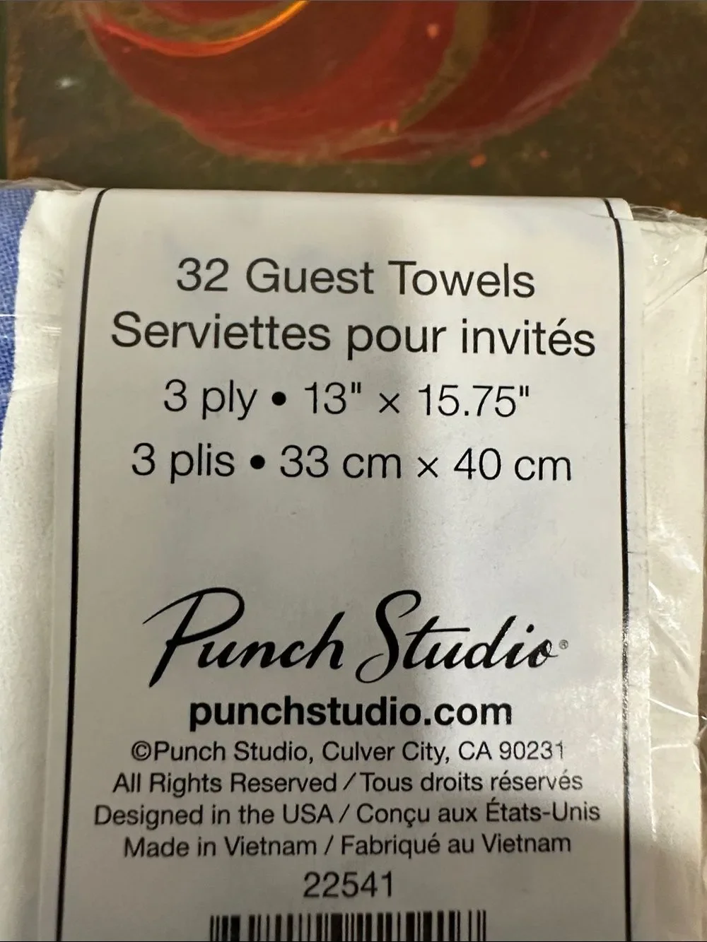 White Blue Yellow Gold Lemon Floral Vines  Fl Set of 32 x 2 Guest Size Towels